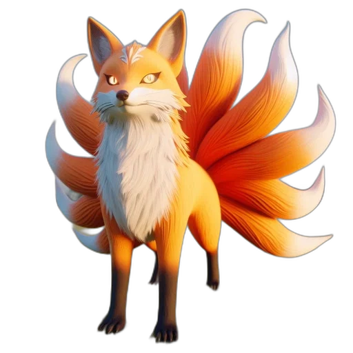 animal, staff, creature, flower, concept art, 3d render, fantasy art, pixel art transparent PNG cut-out