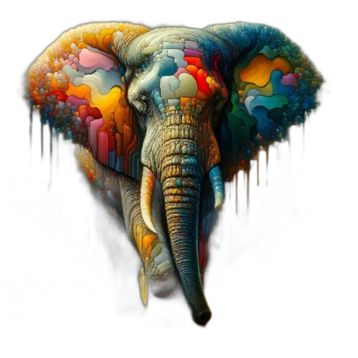 animal, umbrella, creature, jacket, concept art, photorealistic, fantasy art, watercolor transparent PNG cut-out