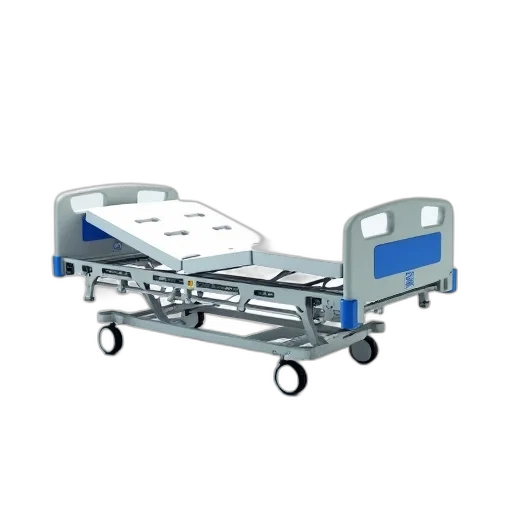 robot, 3d render, modern, hospital, bed, metal, frame, adjustable transparent PNG cut-out