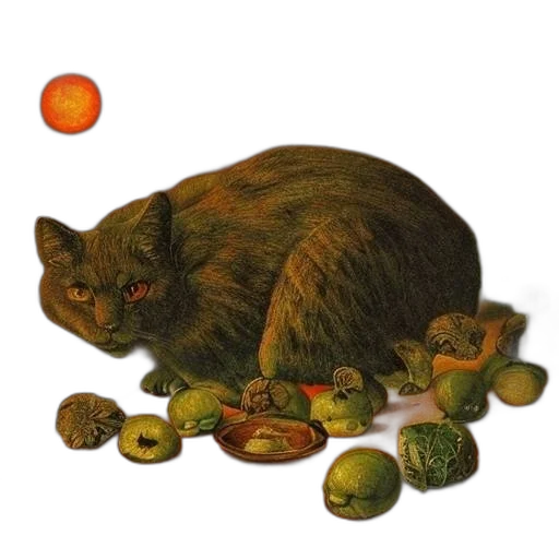 food, animal, creature, photorealistic, oil painting, concept art, night, forest transparent PNG cut-out