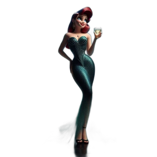 dress, concept art, 3d render, cartoon, fantasy art, elegant, figure, wearing transparent PNG cut-out