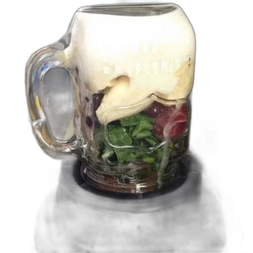 food, photorealistic, 3d render, blender, glass, jar, containing, spinach transparent PNG cut-out