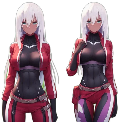jacket, robot, concept art, anime, 3d render, pixel art, red, dark transparent PNG cut-out
