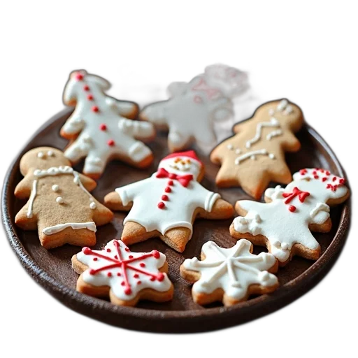 food, photorealistic, 3d render, cookie, platter, filled, cut, out transparent PNG cut-out