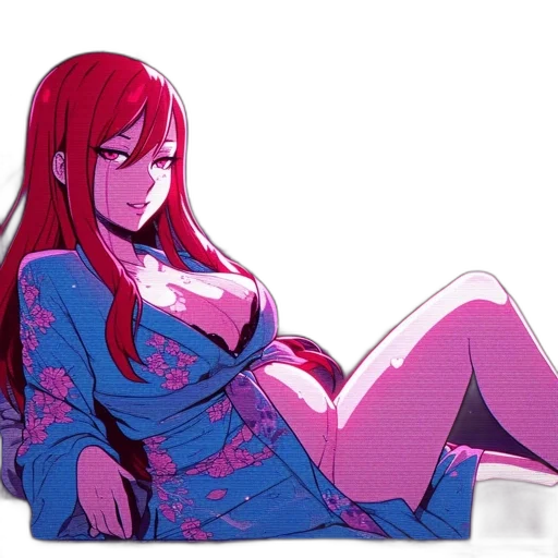 dress, pixel art, anime, concept art, cartoon, neon lights, fire, red transparent PNG cut-out