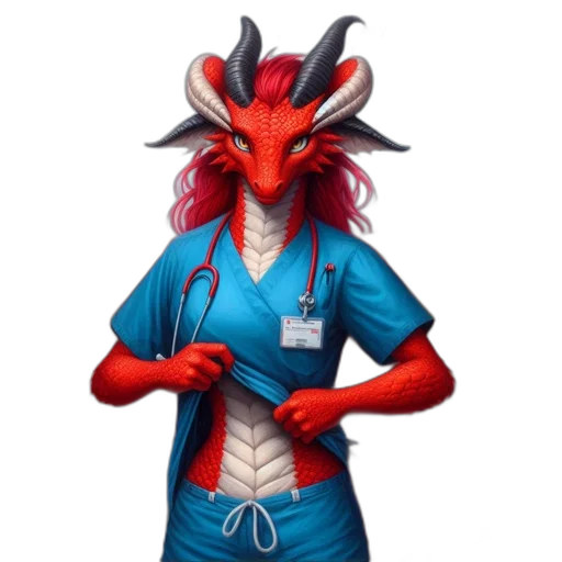 staff, dragon, concept art, pixel art, fantasy art, photorealistic, red, wearing transparent PNG cut-out