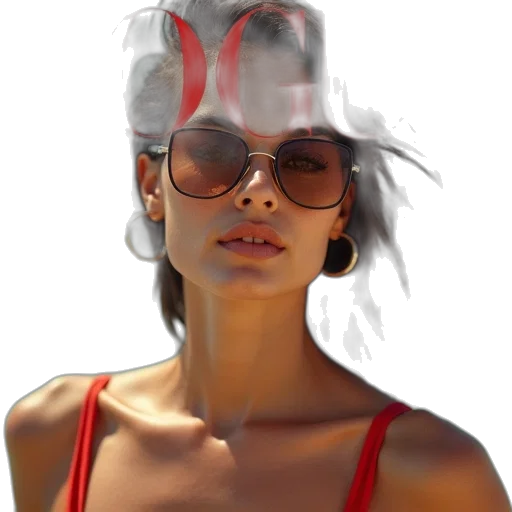 hat, face, mask, crown, photorealistic, 3d render, vaporwave, concept art transparent PNG cut-out