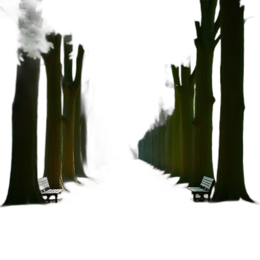 tree, furniture, hair, robot, concept art, 3d render, photorealistic, fantasy art transparent PNG cut-out