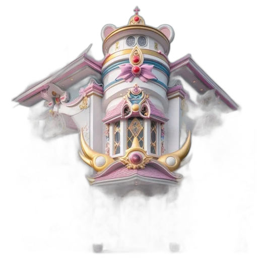crown, jewelry, staff, robot, concept art, 3d render, fantasy art, vaporwave transparent PNG cut-out