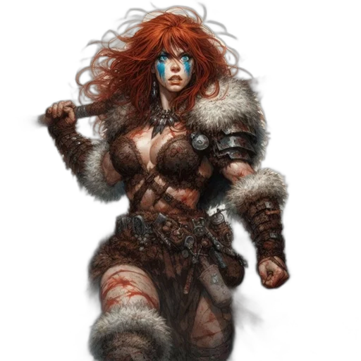 fantasy art, concept art, comic book art, photorealistic, fierce, warrior, painted, face transparent PNG cut-out