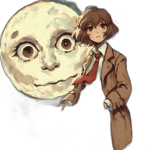 mask, jacket, creature, face, concept art, anime, watercolor, pixel art transparent PNG cut-out