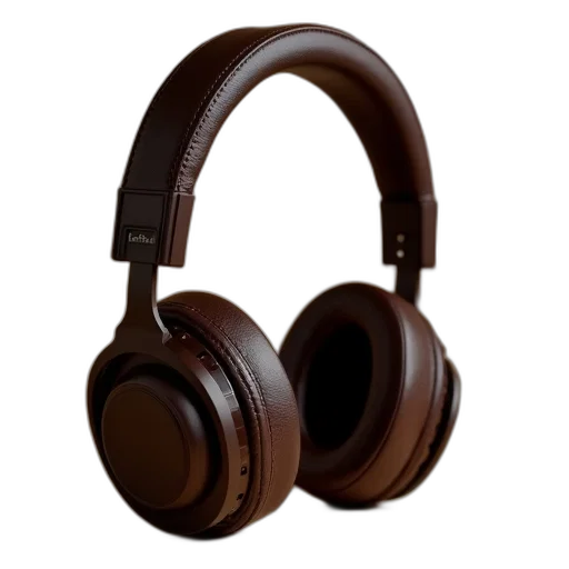 3d render, photorealistic, brown, marshall, headphones, one, earcup transparent PNG cut-out
