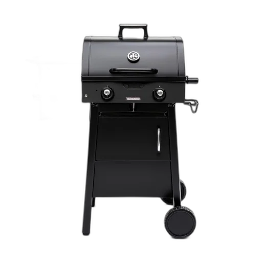 robot, photorealistic, black, modern, sleek, barbecue, grill, shiny transparent PNG cut-out