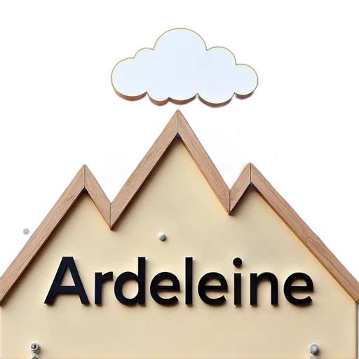 building, 3d render, photorealistic, close-up, view, sign, word, ardeleine transparent PNG cut-out