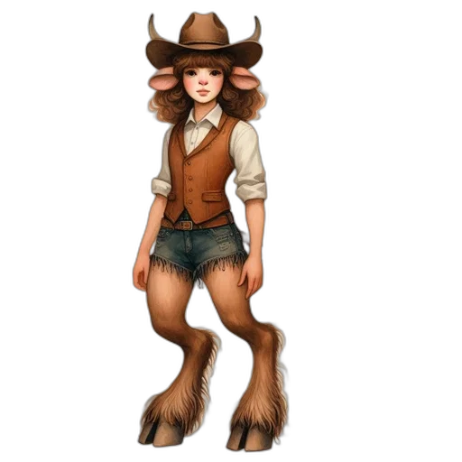animal, hat, creature, staff, concept art, fantasy art, 3d render, cartoon transparent PNG cut-out