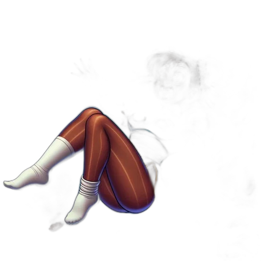 shoes, jacket, staff, creature, concept art, watercolor, anime, photorealistic transparent PNG cut-out