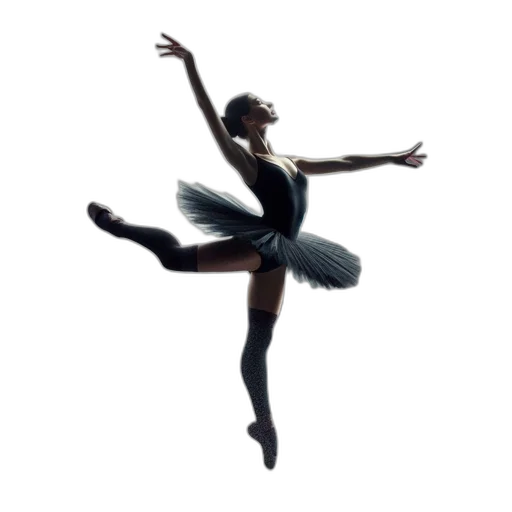 dress, staff, photorealistic, concept art, 3d render, dark, monochrome, ballet transparent PNG cut-out