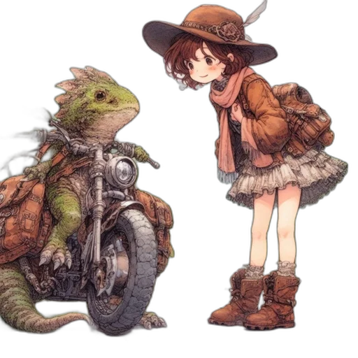 dragon, hat, creature, animal, concept art, fantasy art, watercolor, pixel art transparent PNG cut-out