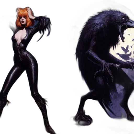 concept art, comic book art, fantasy art, pixel art, dark, monochrome, two, contrasting transparent PNG cut-out