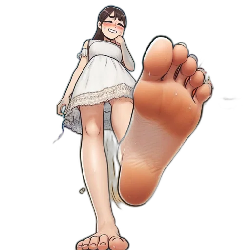 shoes, dress, creature, concept art, 3d render, anime, photorealistic, animated transparent PNG cut-out