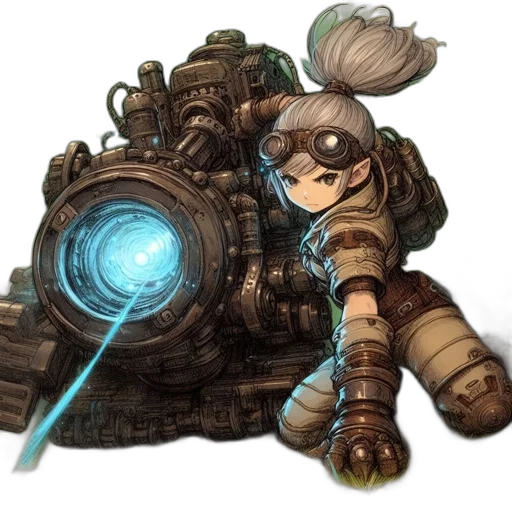 weapon, staff, sword, robot, concept art, fantasy art, pixel art, cyberpunk transparent PNG cut-out