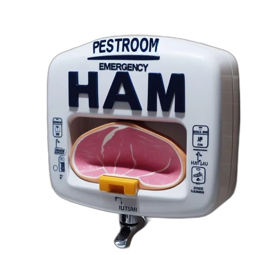 food, hat, animal, robot, amusing, ham, dispenser, replaces transparent PNG cut-out