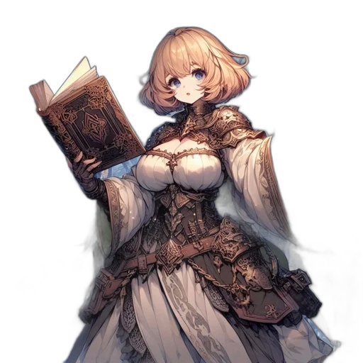 staff, weapon, sword, dress, fantasy art, concept art, pixel art, anime transparent PNG cut-out