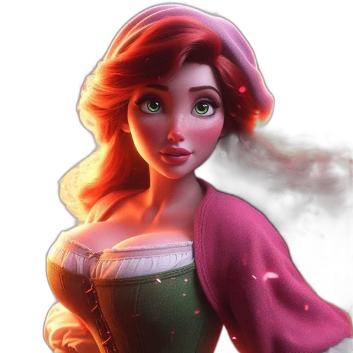 dress, face, crown, fantasy art, photorealistic, concept art, cartoon, snow transparent PNG cut-out