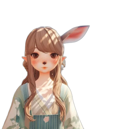 dress, staff, mask, creature, pixel art, anime, concept art, fantasy art transparent PNG cut-out