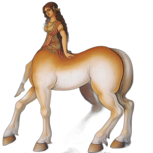 animal, fantasy art, concept art, 3d render, photorealistic, painting, depicts, centaur transparent PNG cut-out