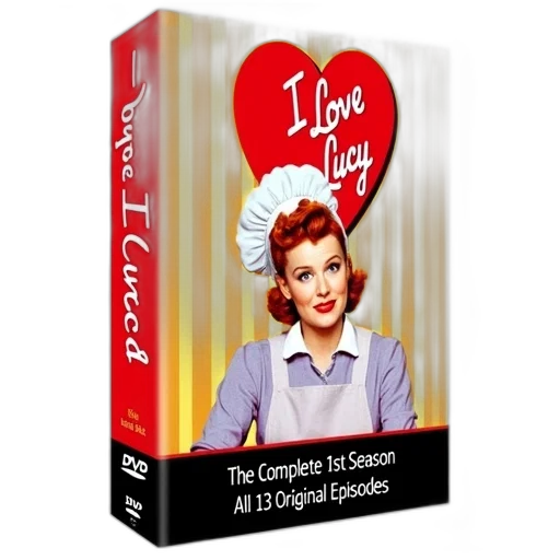 box, love, lucy, season, dvd, set, red, yellow transparent PNG cut-out