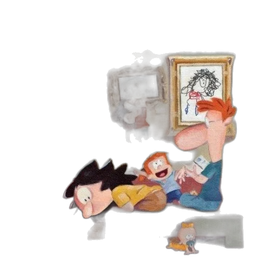 furniture, creature, weapon, face, concept art, watercolor, cartoon, comic book art transparent PNG cut-out