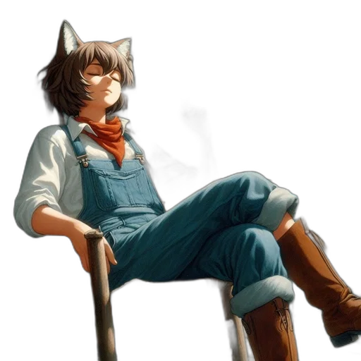 staff, furniture, jacket, animal, concept art, anime, photorealistic, watercolor transparent PNG cut-out