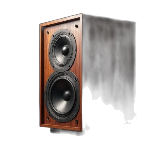 photorealistic, woo, speaker, has, hole, driver transparent PNG cut-out