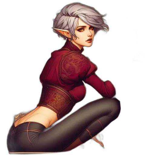 staff, fantasy art, concept art, pixel art, watercolor, dark, red, earth tones transparent PNG cut-out
