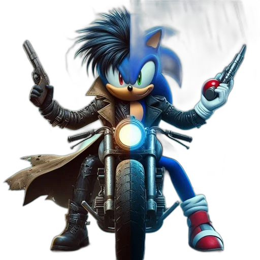 weapon, animal, concept art, fantasy art, 3d render, comic book art, blue, two transparent PNG cut-out