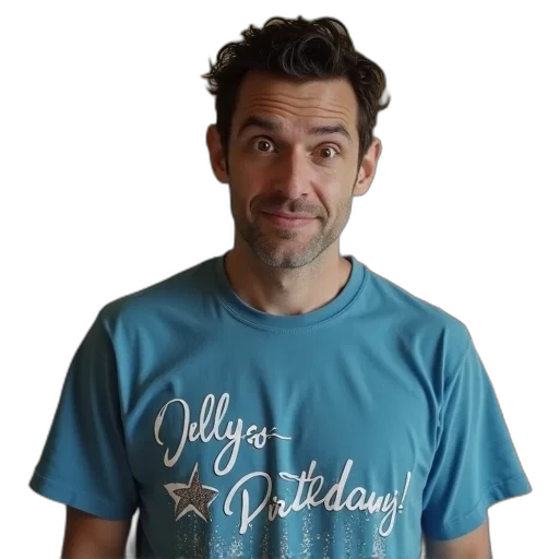 staff, jacket, man, goofy, expression, standing, room, birthday transparent PNG cut-out