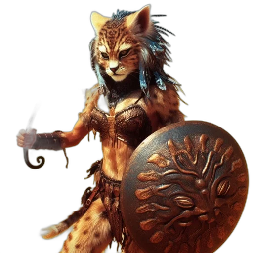 staff, jewelry, animal, fantasy art, concept art, comic book art, pixel art, anthropomorphic transparent PNG cut-out