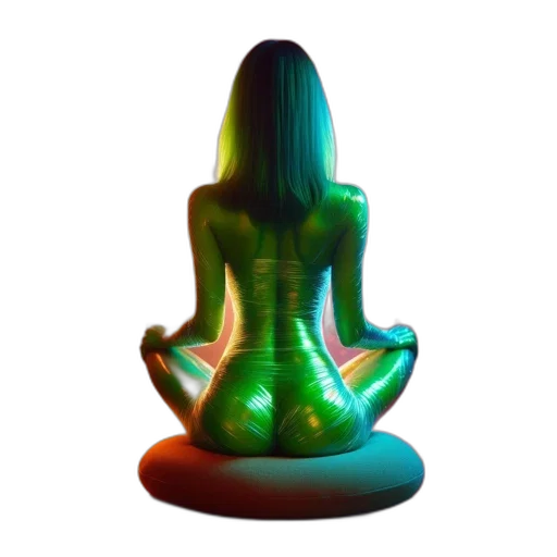 3d render, concept art, pixel art, photorealistic, neon lights, outer space, green, neon transparent PNG cut-out