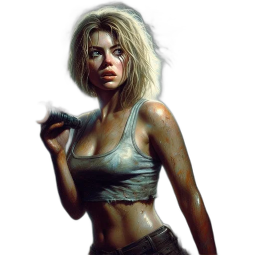 weapon, jacket, concept art, comic book art, photorealistic, fantasy art, industrial, environment transparent PNG cut-out