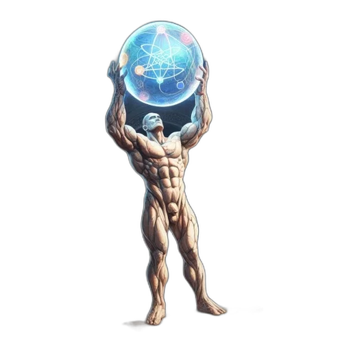 weapon, creature, robot, staff, concept art, 3d render, vaporwave, fantasy art transparent PNG cut-out