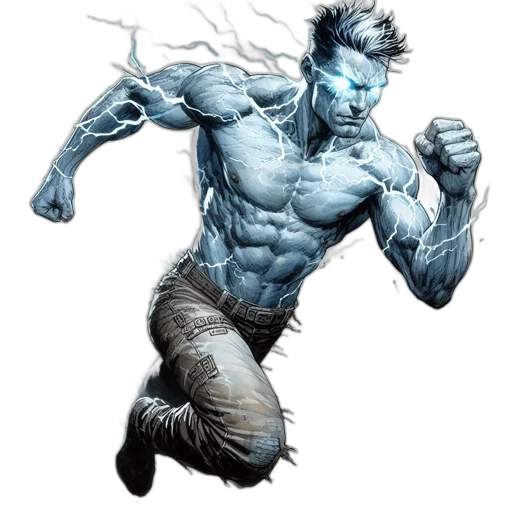 creature, animal, hair, comic book art, concept art, fantasy art, photorealistic, blue transparent PNG cut-out