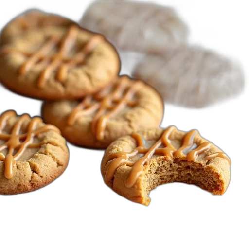 food, crown, 3d render, photorealistic, collection, peanut, butter, cookies transparent PNG cut-out
