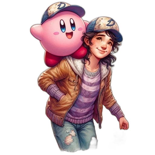 hat, jacket, animal, face, concept art, pixel art, watercolor, 3d render transparent PNG cut-out