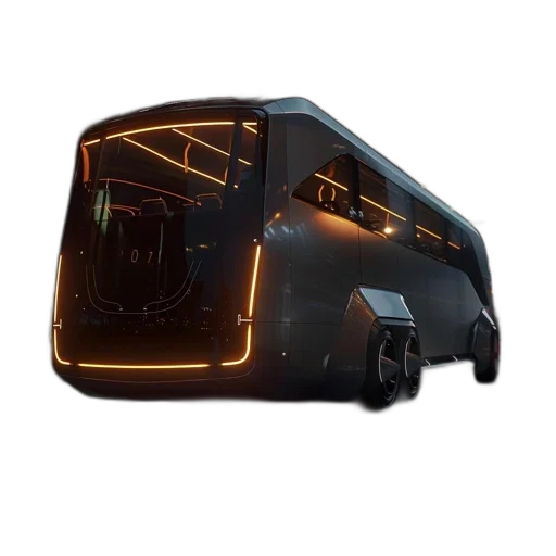 car, robot, weapon, cyberpunk, concept art, 3d render, futuristic, bus transparent PNG cut-out