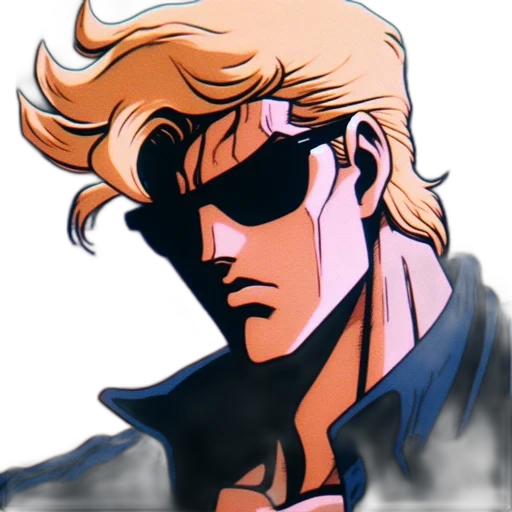 jacket, face, mask, weapon, vaporwave, comic book art, anime, concept art transparent PNG cut-out