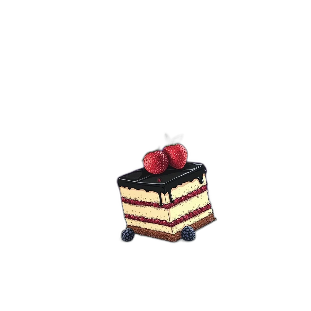 food, crown, hat, weapon, 3d render, pixel art, concept art, dark transparent PNG cut-out