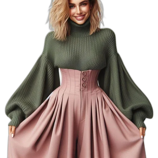 dress, jacket, 3d render, photorealistic, concept art, earth tones, pastel, green transparent PNG cut-out