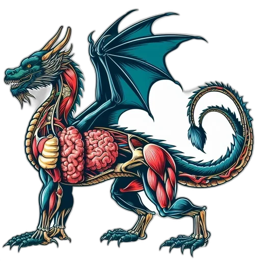 dragon, animal, staff, creature, pixel art, fantasy art, concept art, 3d render transparent PNG cut-out