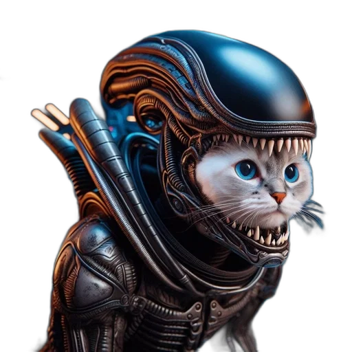 robot, creature, mask, animal, concept art, 3d render, photorealistic, fantasy art transparent PNG cut-out